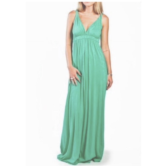 Gypsy 05 Y2K Made in Hollywood Green Sleeveless Goddess Maxi Dress in Size Large - Picture 14 of 16